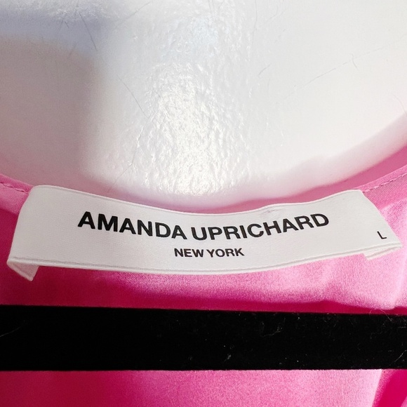 Amanda Uprichard Arabella Bodysuit Pompei Pink Size Large Silk - Picture 9 of 9